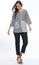 Load image into Gallery viewer, Viscose Linen Top Multi Striped Panel

