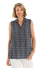 Load image into Gallery viewer, Cotton Top Sleeveless Mono Print, Sizes 8 - 18
