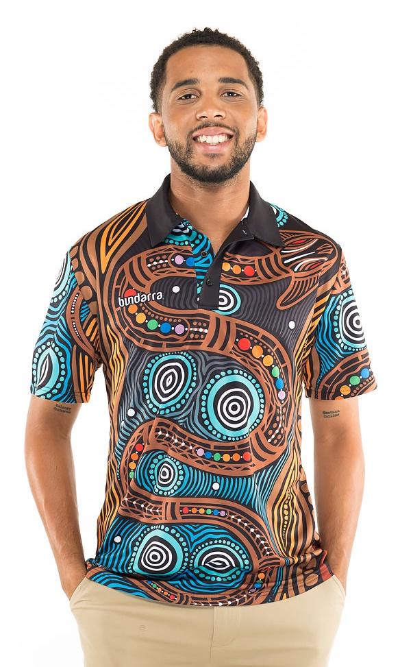 Aboriginal Art Unisex Polo Rainbow Serpent