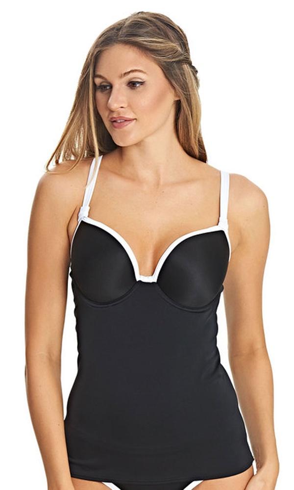 Back to Black UW Moulded Tankini Top,, Pre-Order C Cup to GG Cup