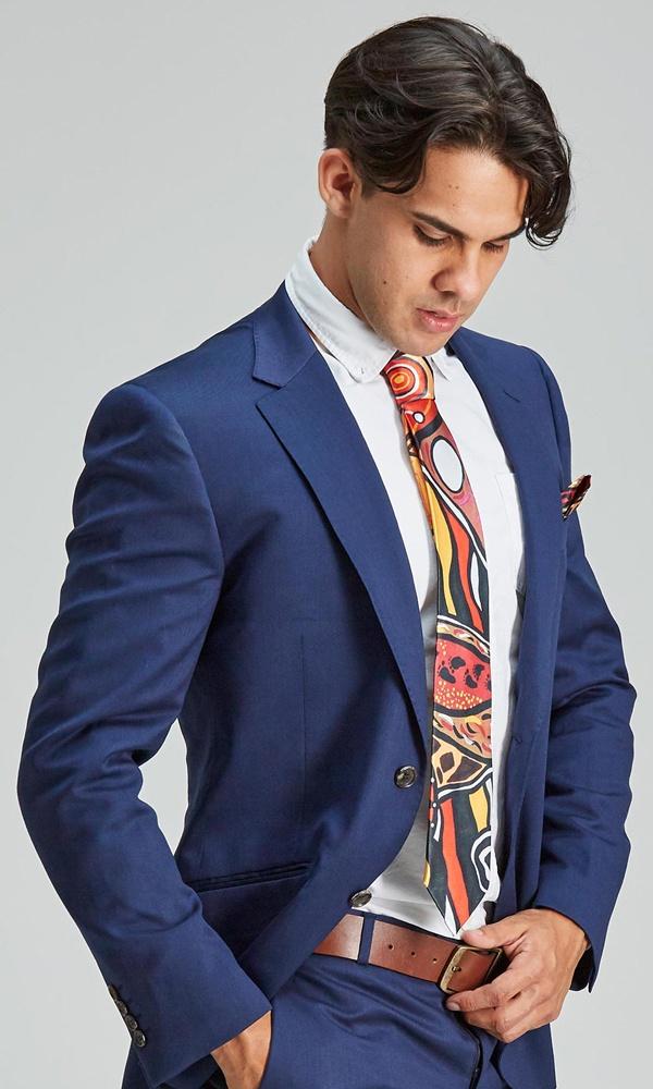 Aboriginal Art Necktie Earth Traveller