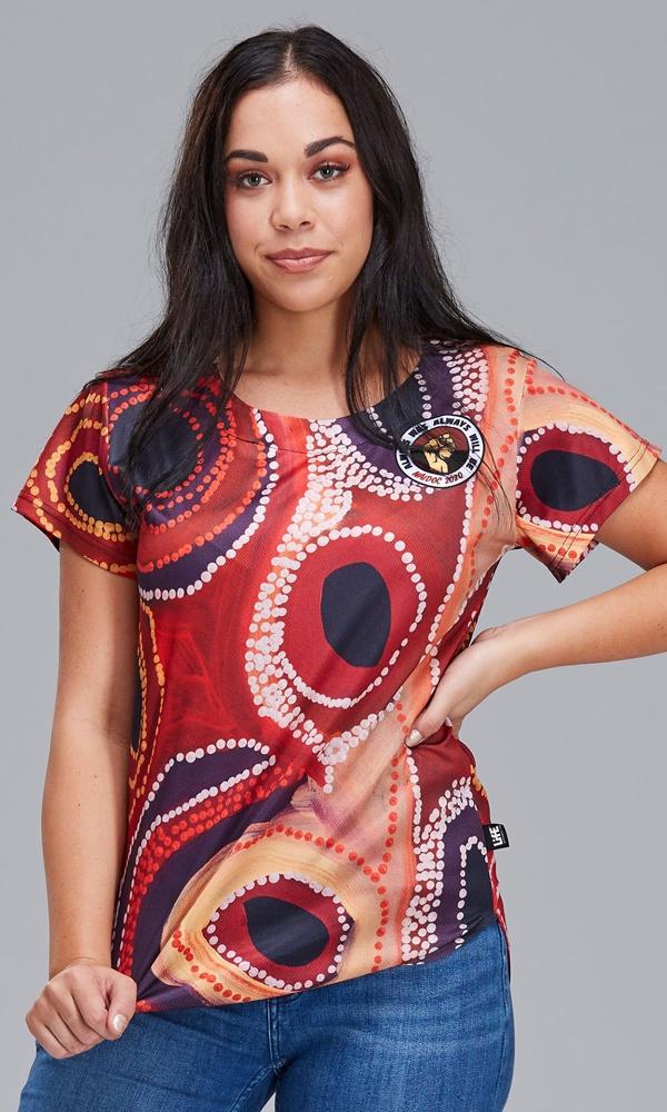 Aboriginal Art Womens Top NAIDOC 2020 Kaalpa