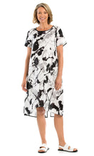 Load image into Gallery viewer, Linen Dress Ink Blot Print, Sizes 12 - 18
