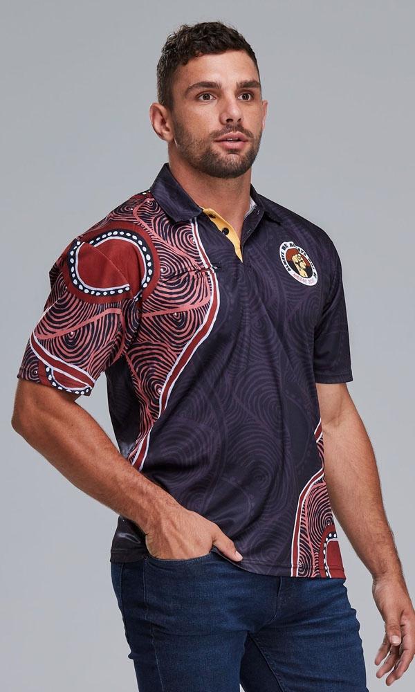 Aboriginal Art Unisex Polo NAIDOC 2020 Voice of Land with Pocket