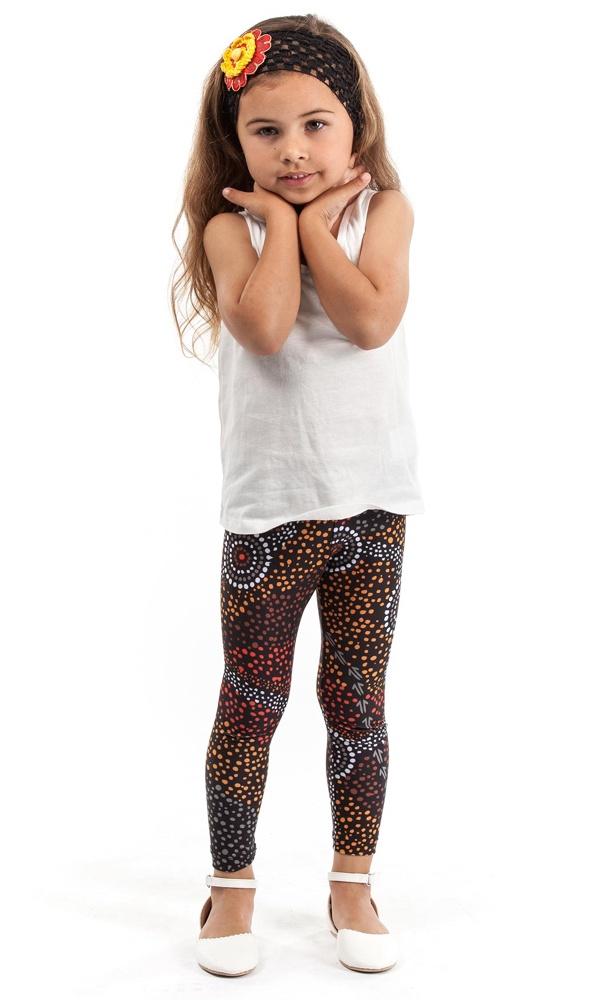 Aboriginal Art Kids Leggings Dreamtime