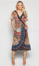 Load image into Gallery viewer, Cotton Dress Misha Wrap Bird Island
