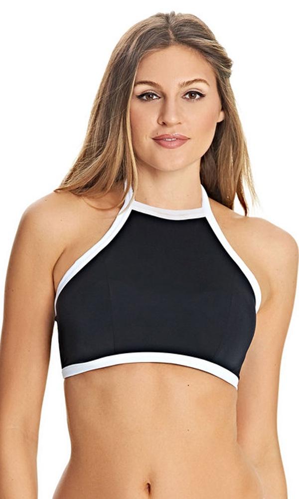 Back to Black UW High Neck Crop Top, Pre-Order D Cup to FF Cup