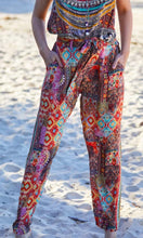Load image into Gallery viewer, Silk Pant Embellished Morrocan Romance, Sizes AUS  8 - 12
