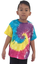 Load image into Gallery viewer, Kids Unisex Tie Dye T-Shirt, Sizes 2-12
