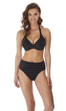 Load image into Gallery viewer, Jewel Cove Black UW Banded Halter Bikini Top. Pre-Order C Cup to H Cup

