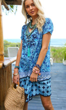 Load image into Gallery viewer, Cotton Dress Pearson Coastal
