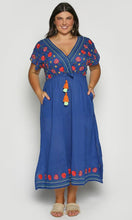 Load image into Gallery viewer, Cotton Dress Shari Fantasy Blue
