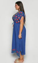 Load image into Gallery viewer, Cotton Dress Shari Fantasy Blue
