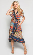 Load image into Gallery viewer, Cotton Dress Misha Wrap Bird Island
