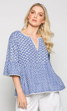 Load image into Gallery viewer, Cotton Top Toyo Blue Flowers
