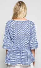 Load image into Gallery viewer, Cotton Top Toyo Blue Flowers
