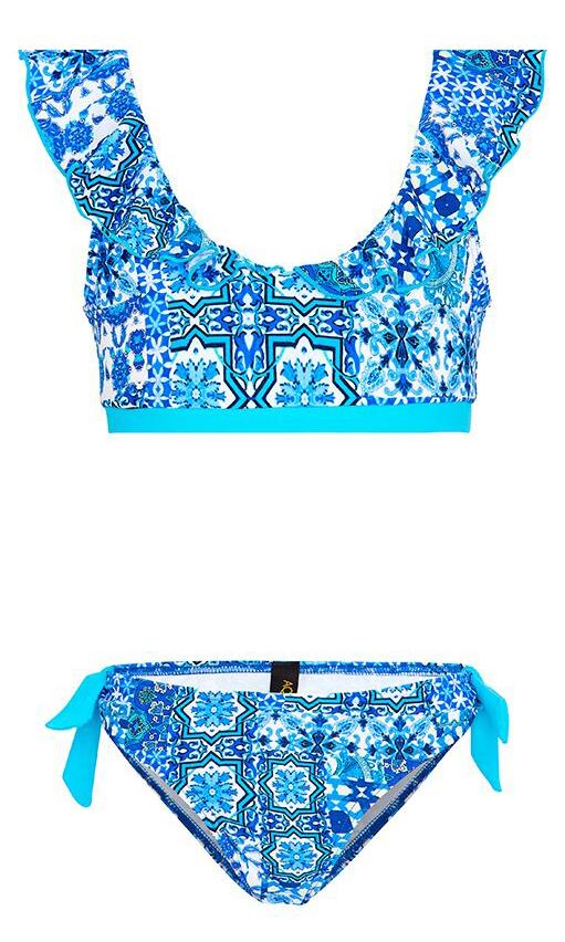 Aqua Blu Kids Marrakech Frill Bikini Set