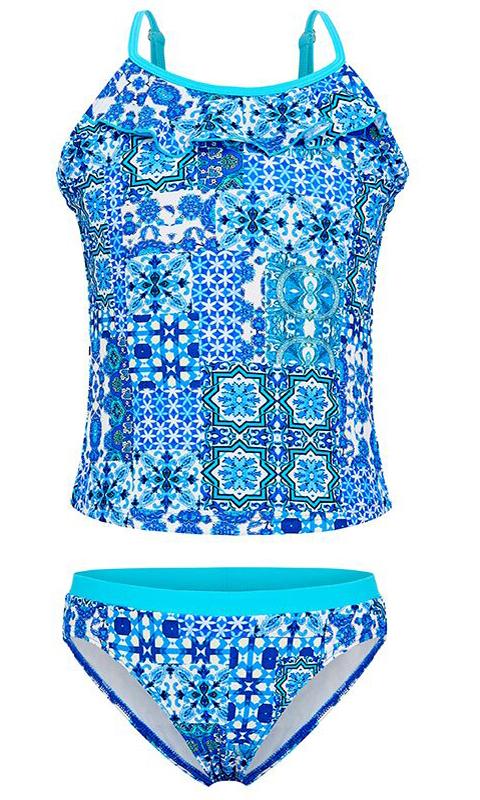 Aqua Blu Kids Marrakech Frill Tankini Set