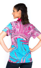 Load image into Gallery viewer, Aboriginal Art Ladies Fitted Polo Kangaroo Dance
