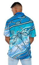 Load image into Gallery viewer, Aboriginal Art Unisex 50+ UPF Polo Dragonfly Waters
