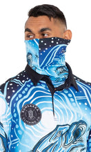 Load image into Gallery viewer, Aboriginal Art Faceshield/Snood Full Moon Barramundi
