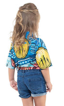 Load image into Gallery viewer, Aboriginal Art Kids Unisex 50+ UPF Polo Gathering Mudcrab
