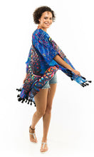 Load image into Gallery viewer, Aboriginal Art Shawl Green Sea Turtle Dreaming
