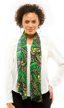 Load image into Gallery viewer, Aboriginal Art Scarf Gumtree Flowers
