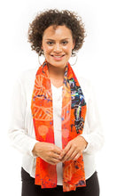 Load image into Gallery viewer, Aboriginal Art Scarf Kangaroo &amp; Goanna Dreaming
