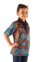 Load image into Gallery viewer, Aboriginal Art Kids Unisex Polo Rainbow Serpent
