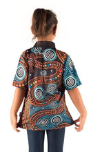 Load image into Gallery viewer, Aboriginal Art Kids Unisex Polo Rainbow Serpent
