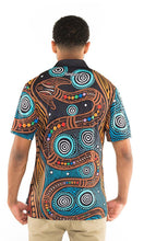 Load image into Gallery viewer, Aboriginal Art Unisex Polo Rainbow Serpent
