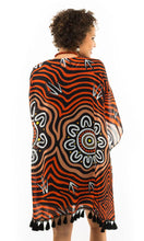 Load image into Gallery viewer, Aboriginal Art Shawl Red Dust Camp
