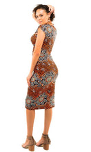 Load image into Gallery viewer, Aboriginal Art V Neck Dress Red Dust Camp
