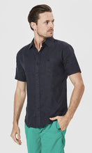 Load image into Gallery viewer, Linen Shirt Short Sleeve Navy
