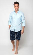 Load image into Gallery viewer, Linen Shirt Long Sleeve Blue
