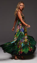 Load image into Gallery viewer, Silk Dress Maxi Tropical Love
