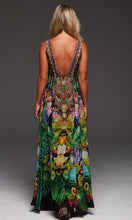 Load image into Gallery viewer, Silk Dress Maxi Tropical Love
