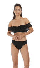 Load image into Gallery viewer, Marseille Black UW Bardot Bikini Top, Pre-Order D Cup to G Cup
