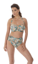Load image into Gallery viewer, Manila Iced Aqua Uw Twist Bandeau - Scarf Tie, Pre-Order D Cup to G Cup
