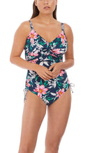 Load image into Gallery viewer, Port Maria Ink UW Twist Front Suit - Adj Legs, Pre-Order D Cup to GG Cup
