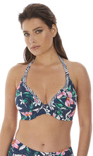 Load image into Gallery viewer, Port Maria Ink UW Halter Bikini Top, Pre-Order D Cup to H Cup
