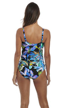 Load image into Gallery viewer, Paradise Bay Aqua Multi UW Twist Front Tankini Top
