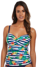 Load image into Gallery viewer, Porto Twilight UW Twist Front Tankini Top
