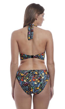 Load image into Gallery viewer, Modern Mystic Multi UW Padded Cut Out Halter Suit,, Pre-Order D Cup to FF Cup
