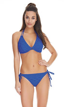 Load image into Gallery viewer, Sundance Cobalt UW Bandless Halter Bikini Top
