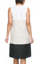 Load image into Gallery viewer, Linen Dress Spliced Round Neck
