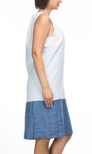 Load image into Gallery viewer, Linen Dress Spliced Round Neck
