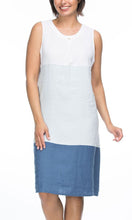 Load image into Gallery viewer, Linen Dress Spliced Round Neck
