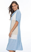 Load image into Gallery viewer, Linen Dress Cowl Neck Spliced
